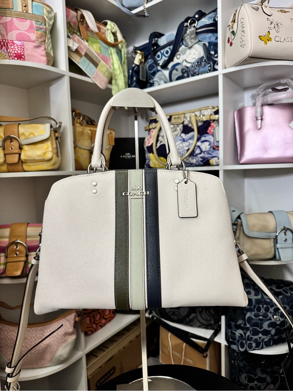 Coach Lillie Varsity Stripe Carryall